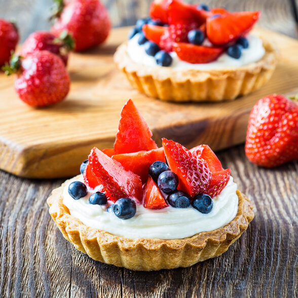 Mini-tarte aux fraises